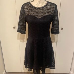 Paper Doll black lace dress